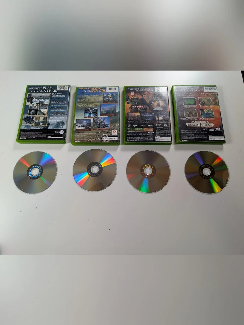 Lot of 4 Original Xbox Games Medal of Honor Wolfenstein Desert Storm CIB